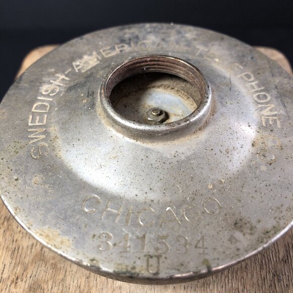 Vtg. Swedish American Telephone Co. Chicago 341534 U Wall Mounted Rare US - Picture 13 of 16